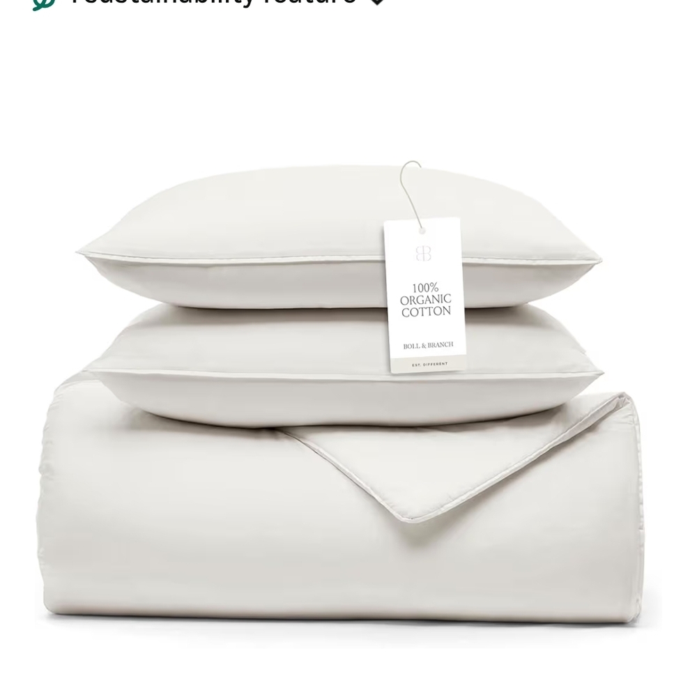 Cream Organic Cotton Bedding Set
